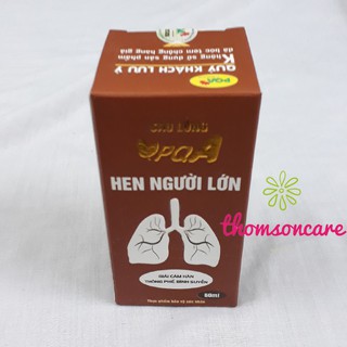 Siro giảm ho hen PQA cho người lớn