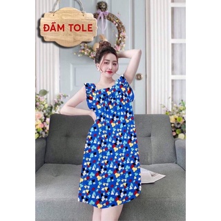 Đầm tole mát kèm quần size 50-75kg mặc mát chất vải đẹp