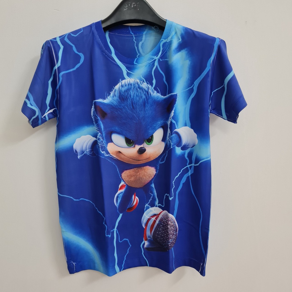 Áo thun 3D Nhím Sonic siêu ngầu cho bé trai
