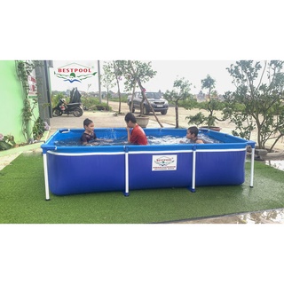 Bể bơi di động best pool, kt: 1.65m x 2.85m x 0.66m, bể bơi khung kim loại, bể bơi lắp ghép không bơm hơi, bể phao