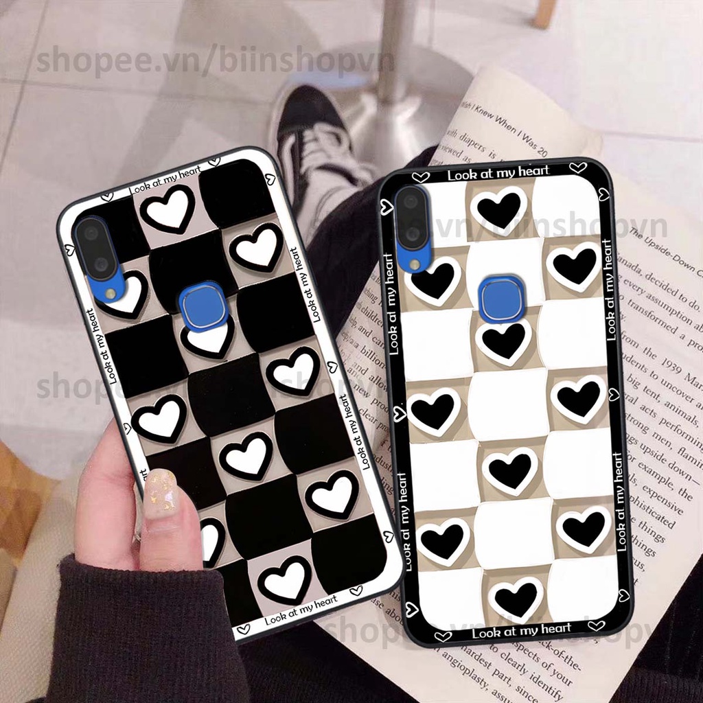Ốp Vivo V11 / V11i caro trái tim nhiều màu sắc, đầy cá tính, khẳng định phong cách