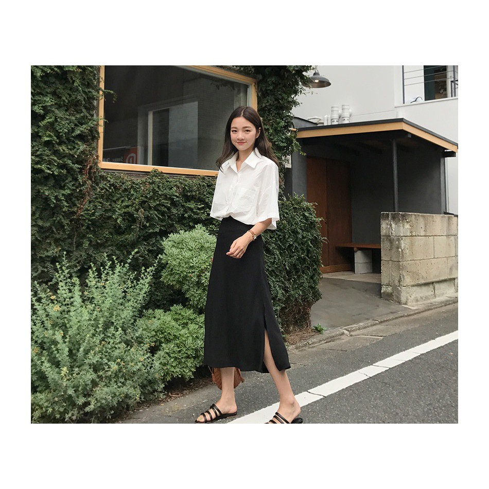 Chân váy MORAN dáng dài xẻ vạt 2 lớp (ORDER) | BigBuy360 - bigbuy360.vn