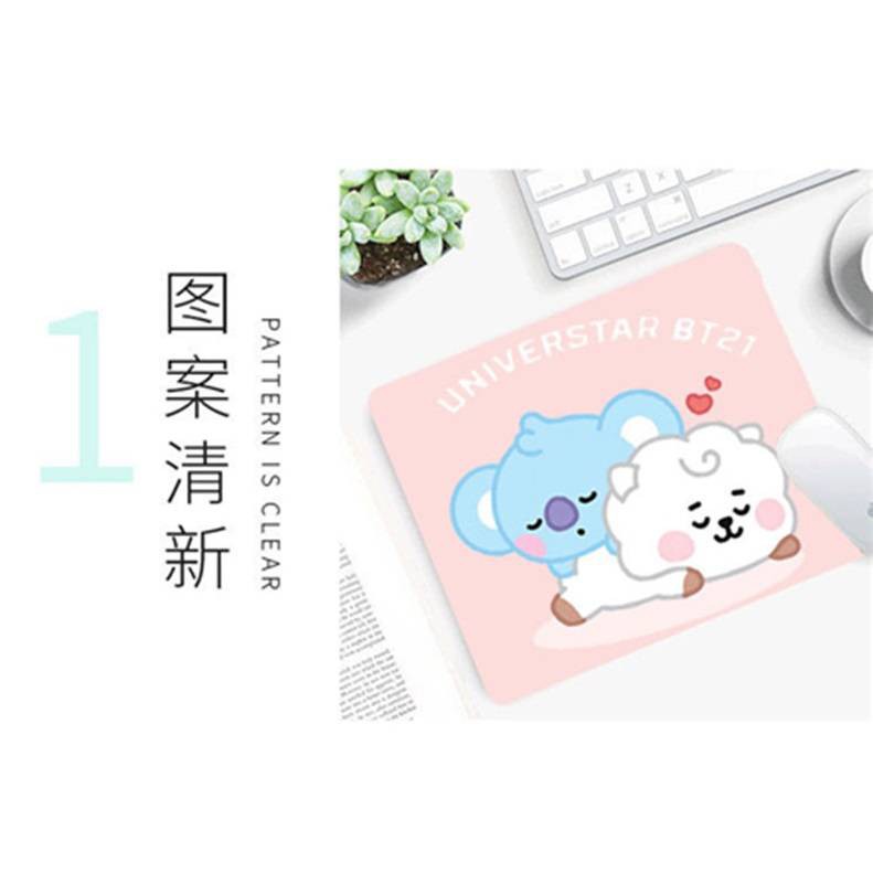 Miếng lót chuột tốc độ cao hình nhóm nhạc Kpop BTS BT21 chống thấm nước xinh xắn tiện dụng tại nhà/văn phòng6/4