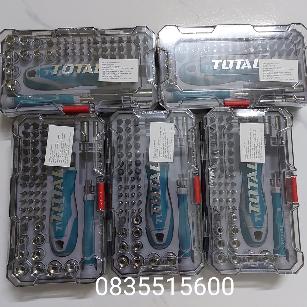 BỘ 55 TUA VÍT ĐA NĂNG  TOTAL TACSD30556  BỘ TUA VÍT NHANH
