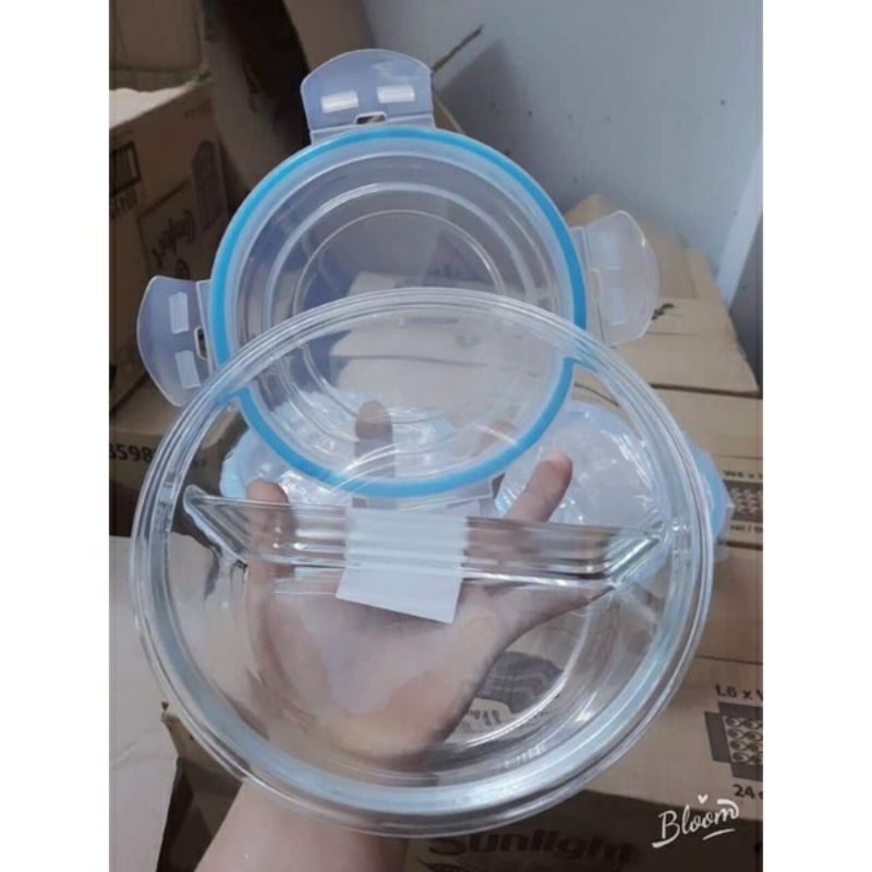 Hộp Thủy Tinh 900ml Chia Ngăn đẹp chuẩn bếp
