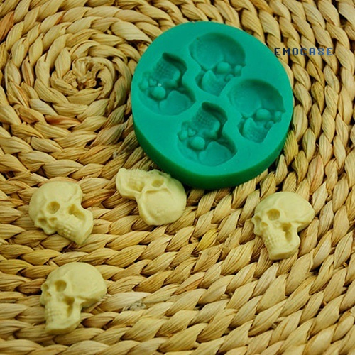 Khuôn Silicone Làm Bánh Hình Đầu Lâu 3D Độc Đáo