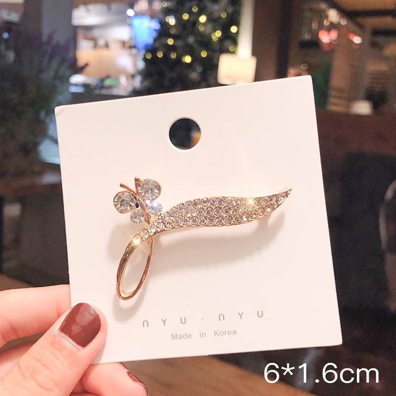 Ghim Cài Áo Hình Bông Hoa Đính Pha Lê Giả Sang Trọng Thời Trang Cho Nữ