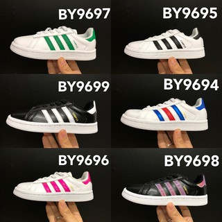 * Ready Stock * Adidas dây thun CAMPUS da mới Giày chạy bộ trẻ em