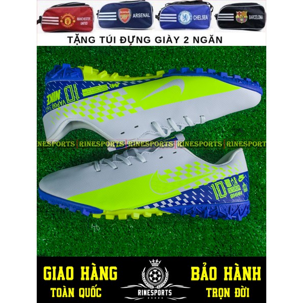 (HÀNG THAILAND) GIÀY BÓNG ĐÁ SÂN CỎ NHÂN TẠO 𝗡𝗶𝗸𝗲  Mercurial trắng xanh.TF.CAM KẾT Y HÌNH-CAM KẾT HÀNG
