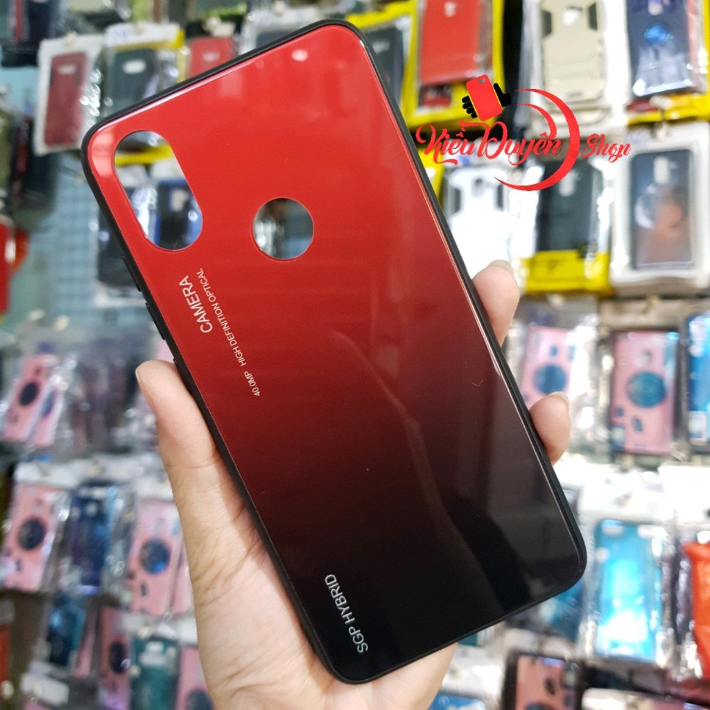 Ốp lưng Xiaomi Mi 8,Ốp lưng Kính đa sắc