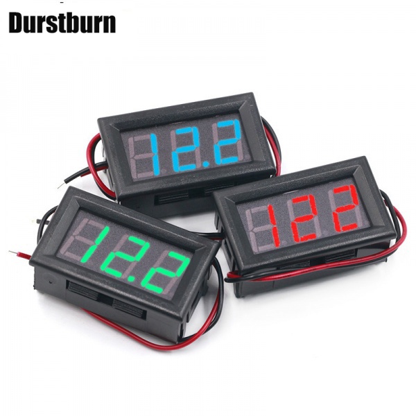Vôn Kế Kỹ Thuật Số Màn Hình LED 0.56 Inch 2 Dòng DC 4.5V-30V 2 Dây Chuyên Dụng