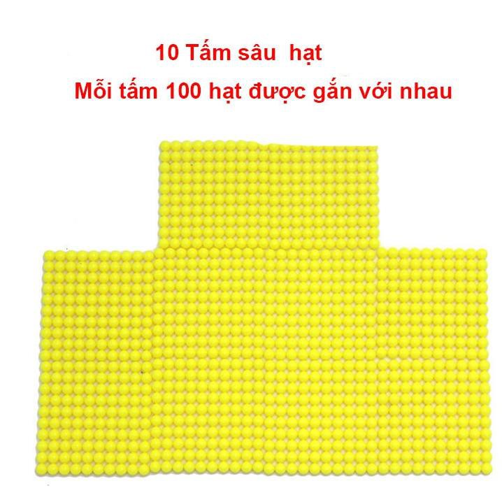 KHỐI 1000 HẠT CƯỜM VÀNG kèm thẻ- GOLDEN BEAD THOUSAND CUBE