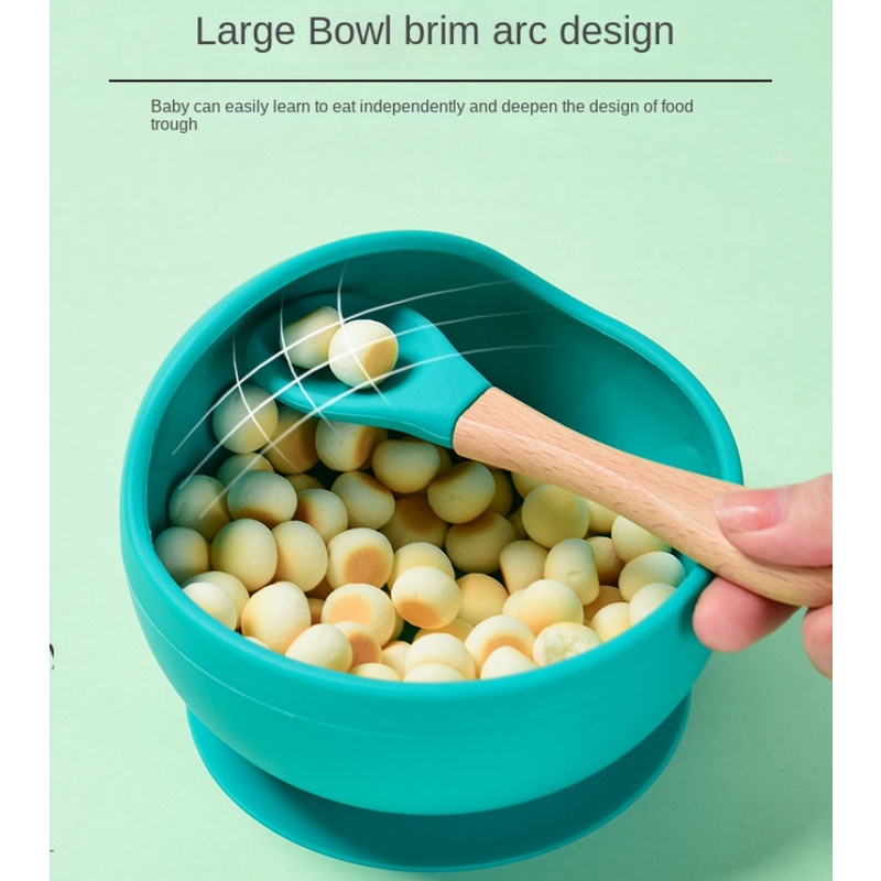 Bát Ăn Bằng Silicone Có Đế Hút Thiết Kế Dễ Thương Cho Trẻ Em
