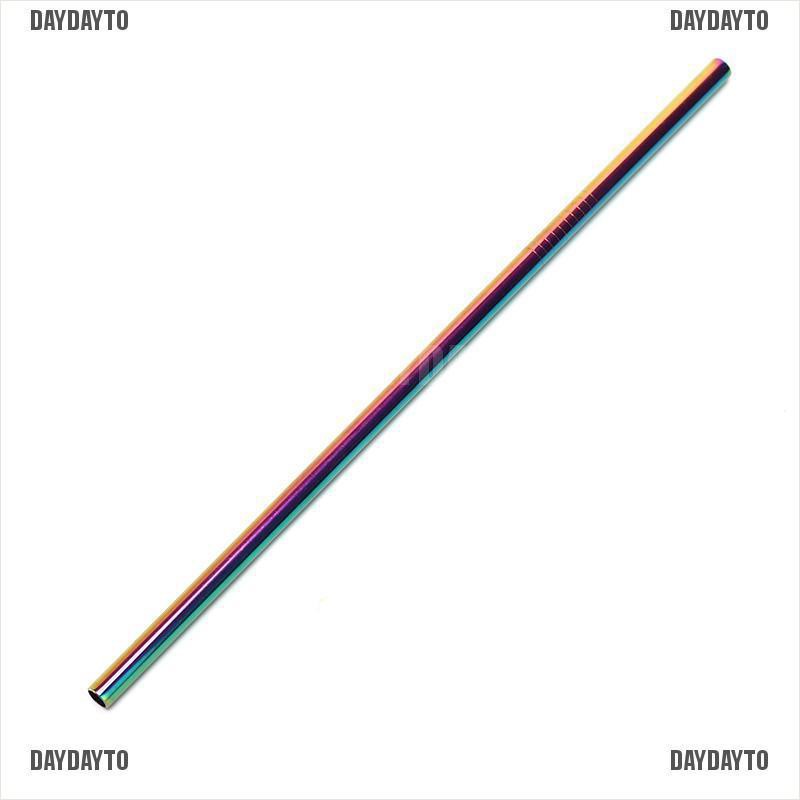 Ống Hút Inox Màu Cầu Vồng Tái Sử Dụng Tiện Lợi