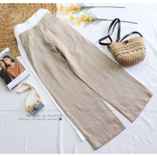 Quần suông linen tưng thanh lịch thời trang chanh sả