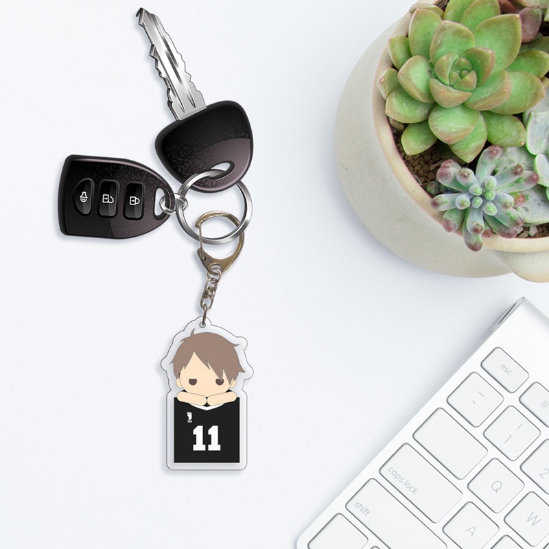 Móc khóa hình nhân vật anime Haikyu dễ thương