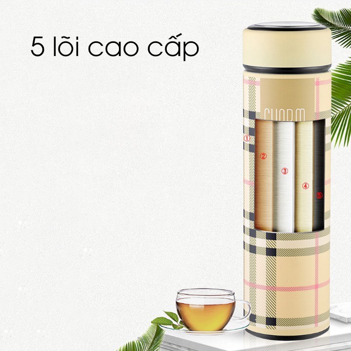 Bình giữ nhiệt 500ml,Bình giữ nhiệt dễ thương, Chai nước giữ nóng lạnh đến 8 giờ, Bình nước thể thao, kiểu dáng đẹp