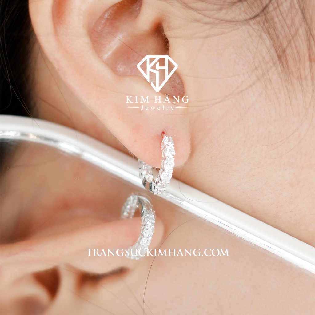 Khuyên Tai BẠC Thiết Kế Full Đá