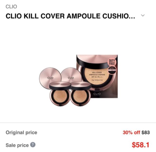 Phấn nước clio kill cover founwear cushion. | BigBuy360 - bigbuy360.vn