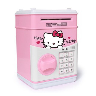 ( Shop Uy tín ) Két sắt mini hình hello kitty ( tặng bộ đồ chơi rút gỗ )
