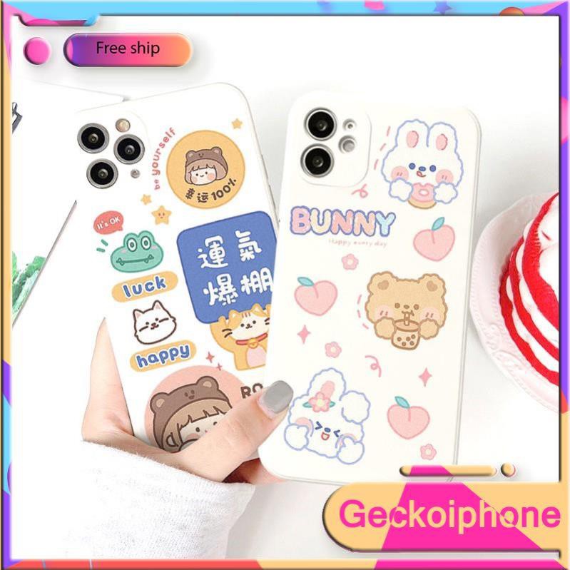 Ốp lưng iphone từ 6 đến 12 promax Bunny Gecko D134