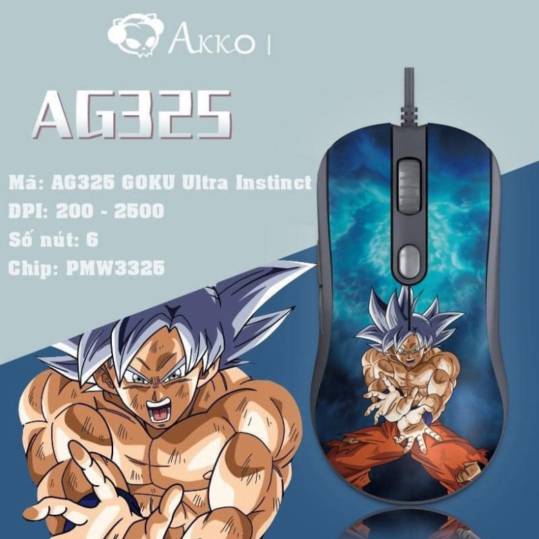 Chuột chơi game AKKO AG325 Dragon Ball Super - Hàng chính hãng