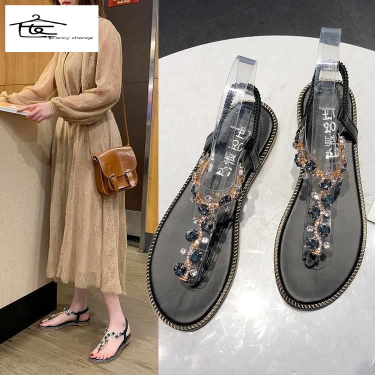 Hàng Có Sẵn Bán Chạy ~ Sandal Đế Phẳng Phong Cách Mới Mùa Hè Dễ Phối Đồ Cho Nữ Sinh