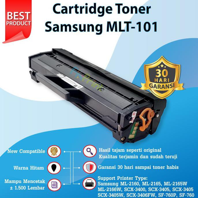 Hộp Đựng Mực Màu Đen Tương Thích Với Samsung Mlt-101 Mlt101 Mlt-D101S