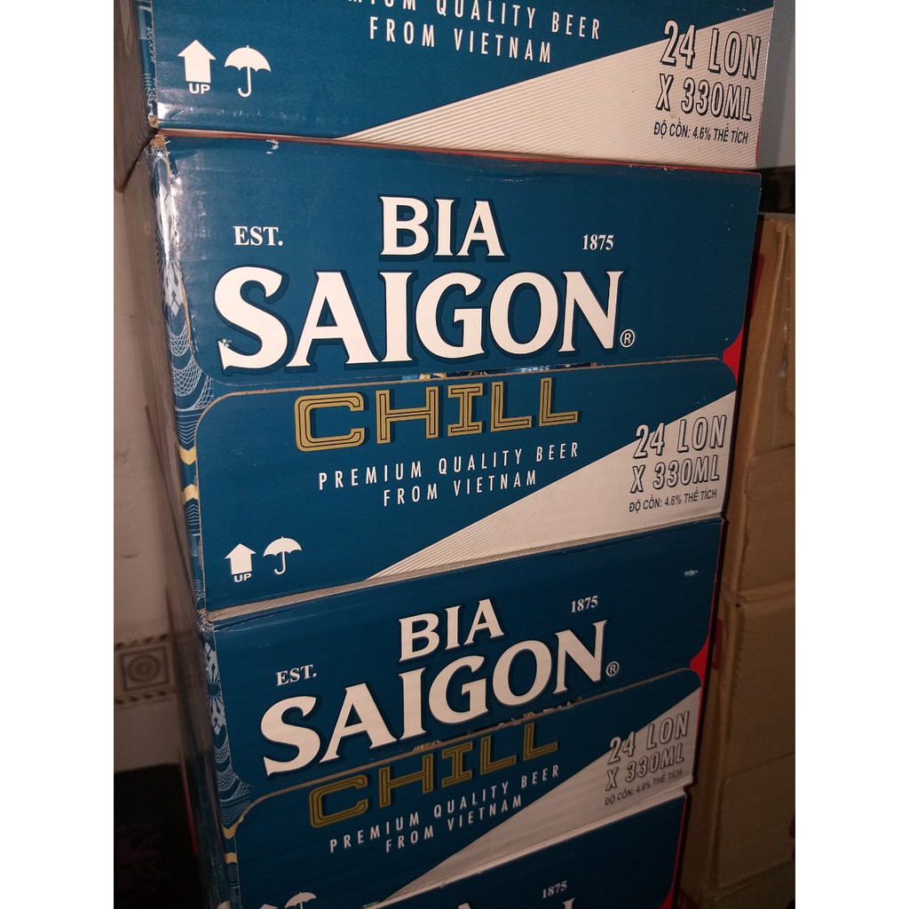 Bia Sài Gòn Chill 330ml Thùng 24 lon