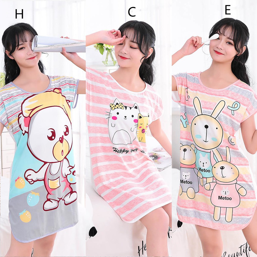 FREESHIP ĐƠN 99K_ Đầm ngủ tay ngắn dáng rộng thoải mái | BigBuy360 - bigbuy360.vn