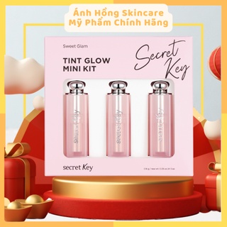 Set Son dưỡng 3 cây MINI Secret Key Sweet Glam Tint Glow 1.6g (NEW)