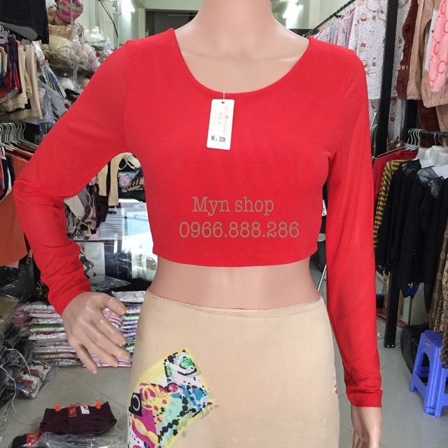 Áo mặc trong váy sát nách lưới trơn DÀI TAY | BigBuy360 - bigbuy360.vn