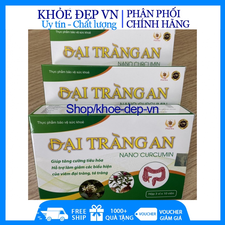 Viên uống Đại Tràng An Nano Curcumin giúp tăng cường hệ tiêu hóa, giảm viêm đại tràng hiệu quả - Hộp 30 viên