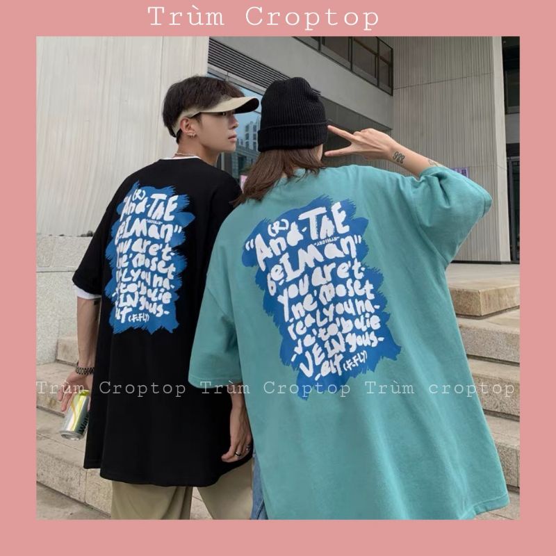 Áo Phông Rộng In Chữ Youre 2 Màu Xanh Đen , Áo Thun Tay Lỡ Nam Nữ Form Unisex Basic Từ 38-65kg