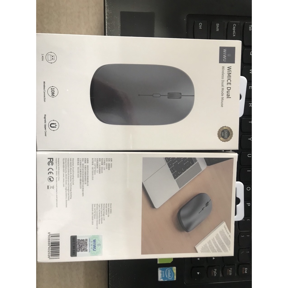 Chuột không dây bluetooth WIWU Magic Mice/Dual Mode Mouse Mice lite WM104 dành máy tính .