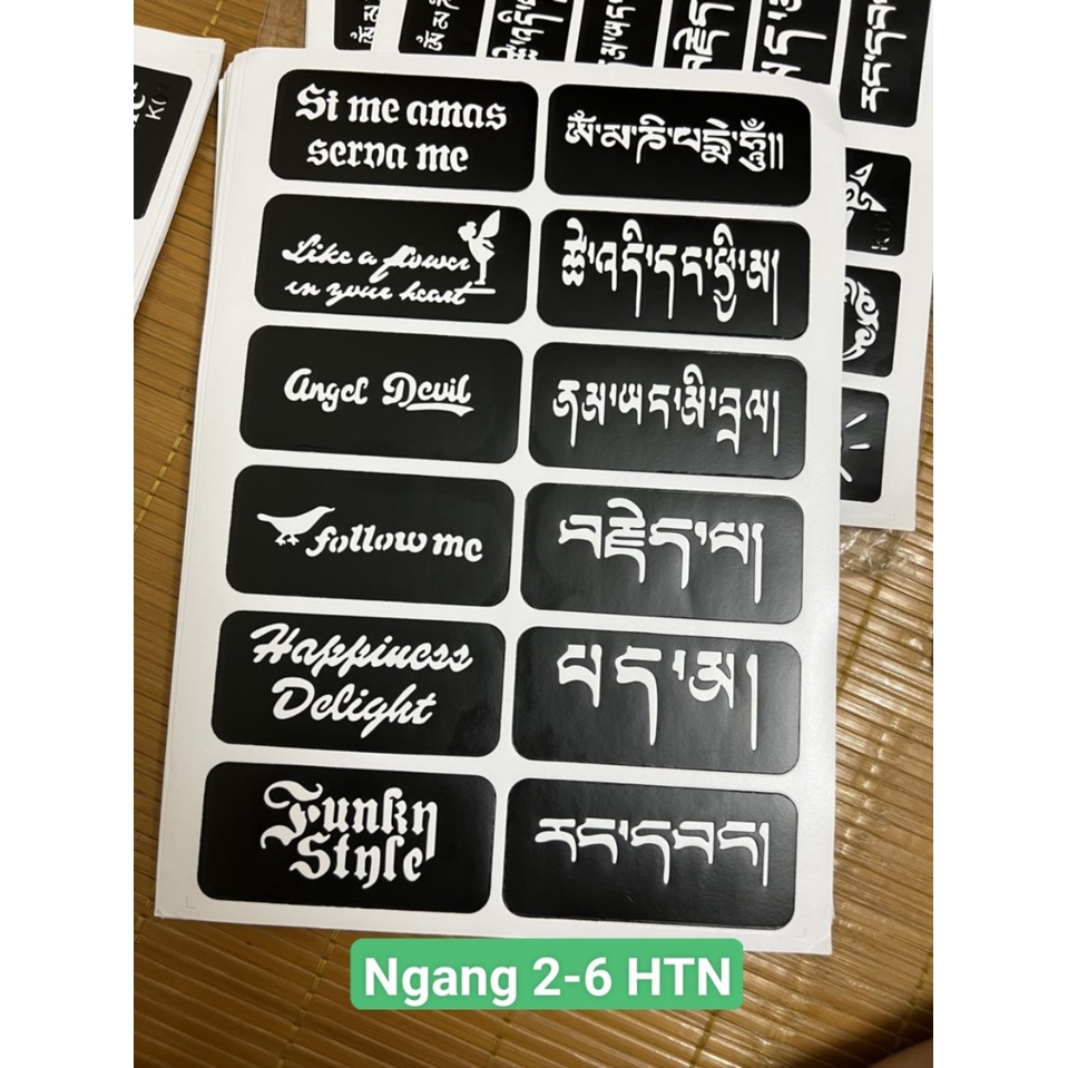 Khuôn vẽ,in mực săm henna tạm thời 25g các màu - HTN SHOP