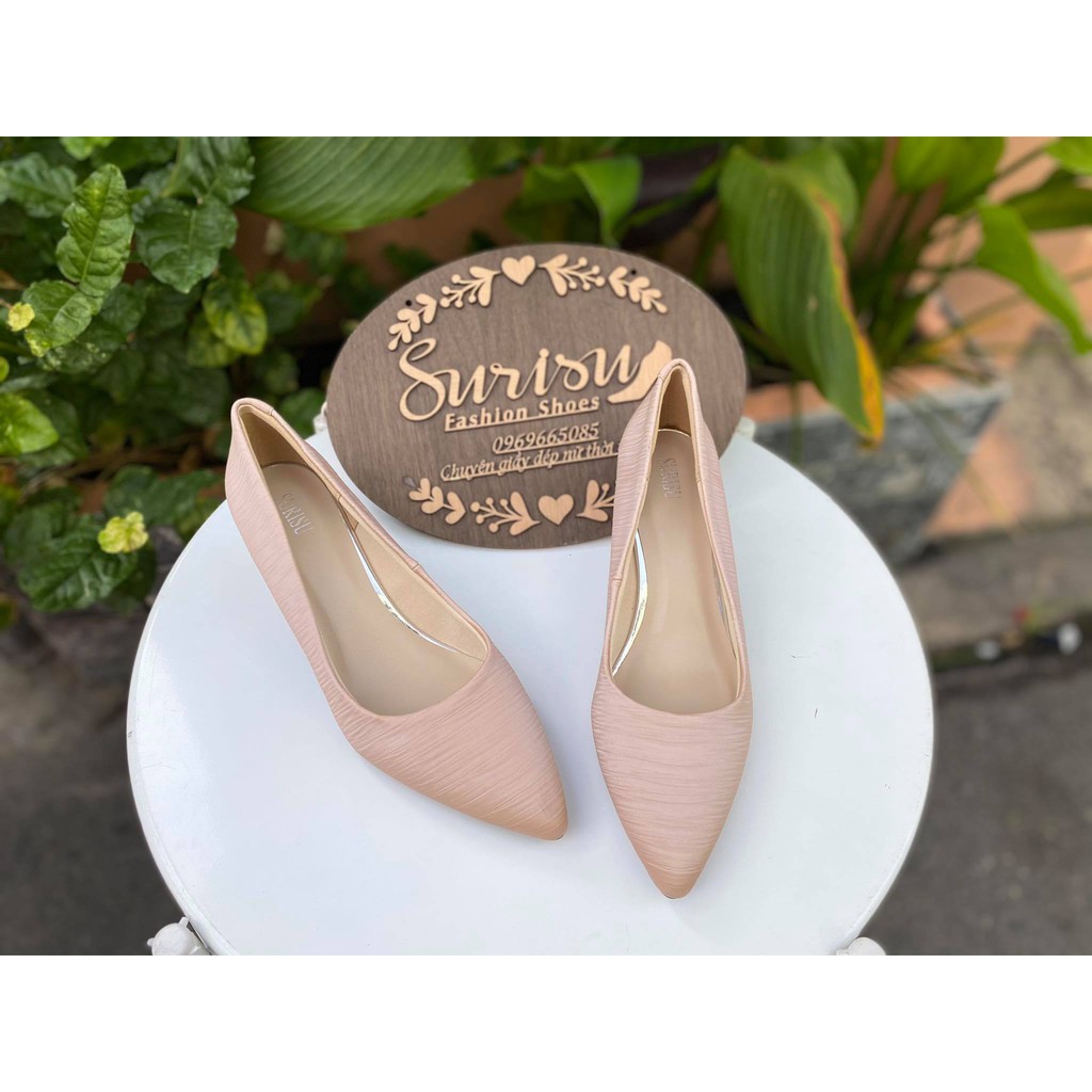 Cao gót 5cm si vân mới lót mút rất êm - Ms: 5240