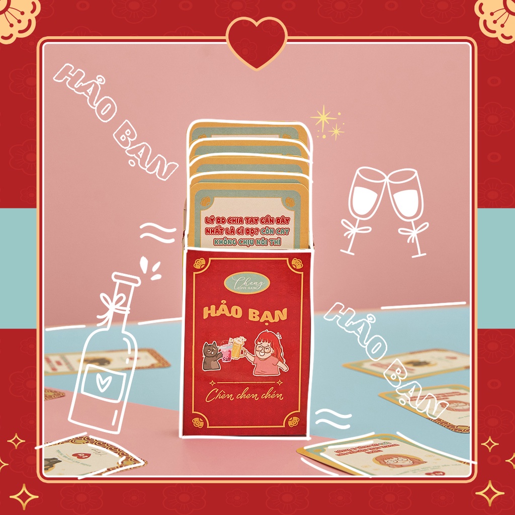 Bộ bài Drinking Game BÁO BẠN, VŨ TRỤ PHÊ PHA, HẢO BẠN -Truth or Dare - Chenglovehair
