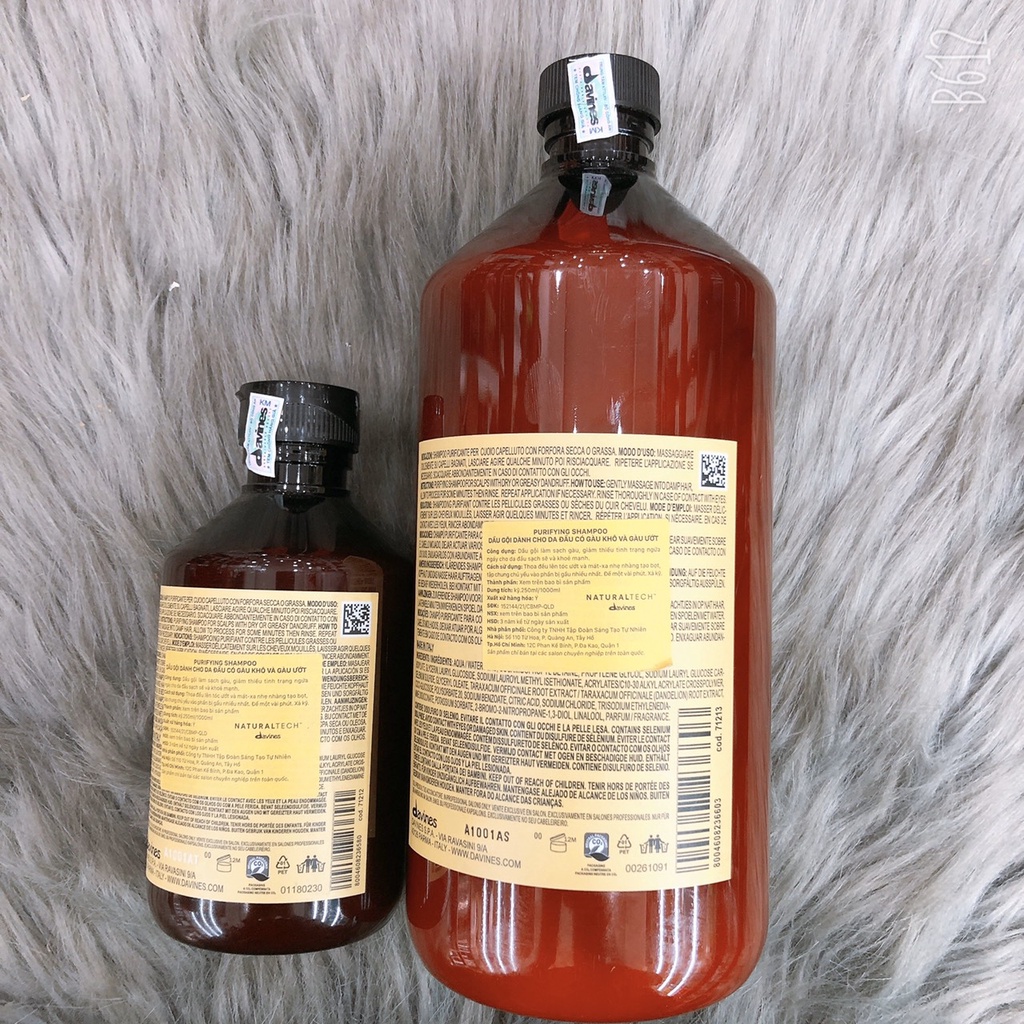 Dầu gội ngăn gàu cho tóc và da đầu DAVINES PURIFYING Shampoo