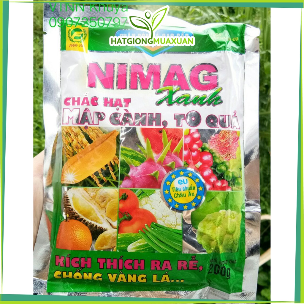 [SIEURE] Phân bón lá cao cấp Nimag Xanh Cung cấp Magie 200gr hàng đẹp, phân phối chuyên nghiệp.