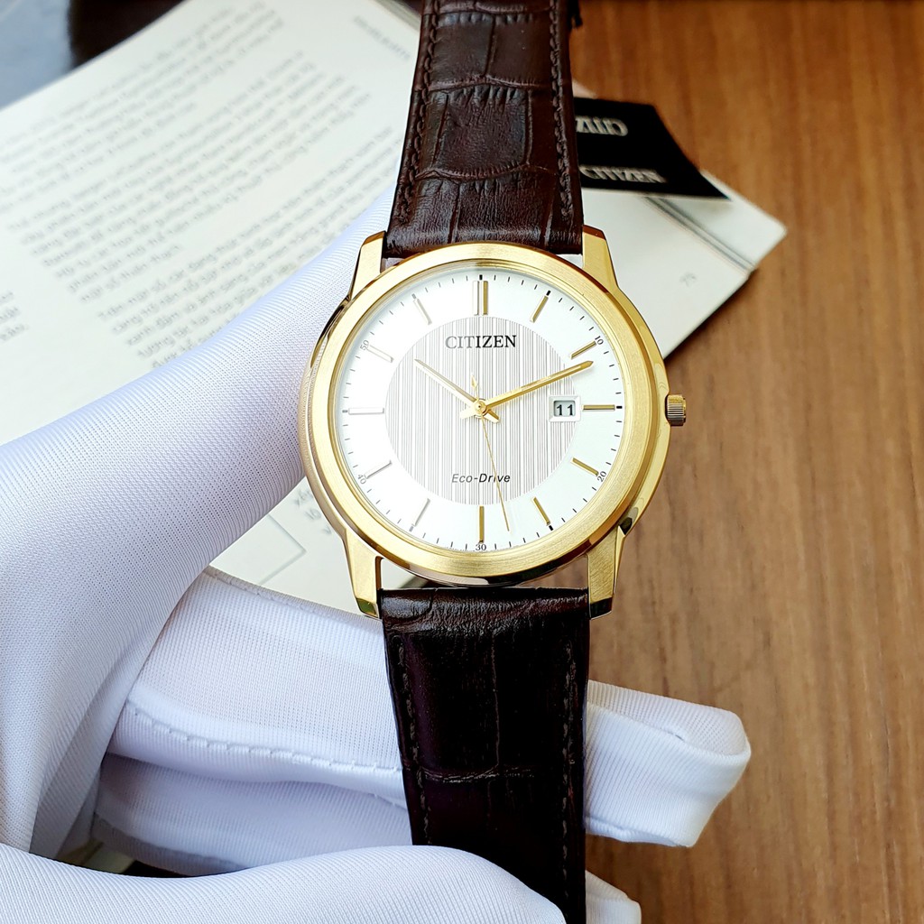 Đồng hồ nam chính hãng Citizen Eco Drive  Aw1212-10A - Máy pin năng lượng ánh sáng - Kính cứng