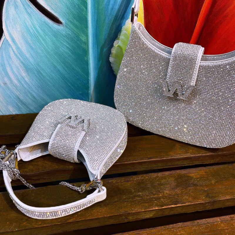 Túi xách Wang túi kẹp nách W full đá size 21 fullbox - ZENI.STORE