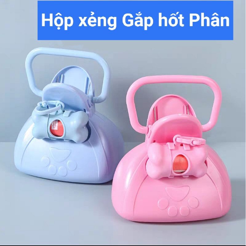 Hộp Hốt Phân Gắp Phân Chó Mèo Hình Mặt Bò Sữa