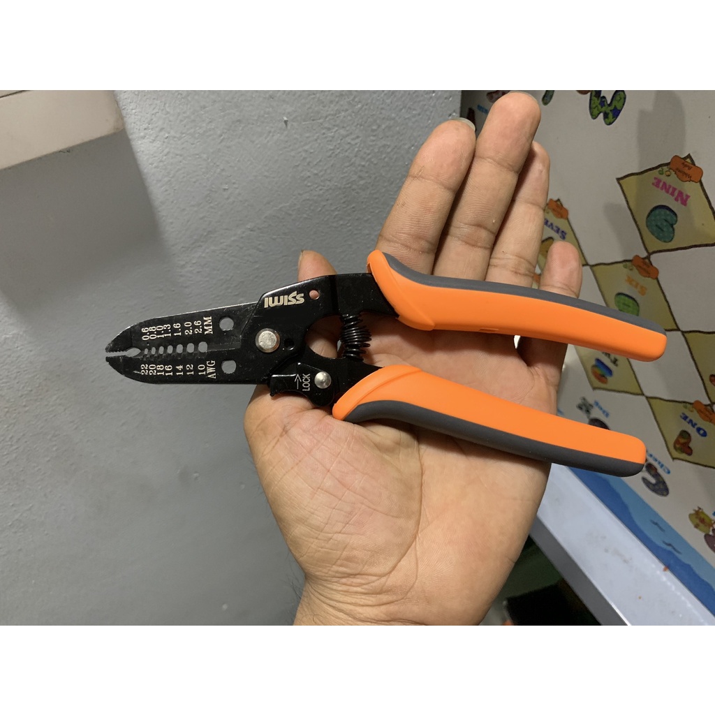 Kìm tuốt, Cắt Dây điện xe máy oto dây điện nhà iwiss Fsa-0626 Fsa-0626B 0.6-2.6 mm2 (22-10Amg) cốt cos wire cable Seido