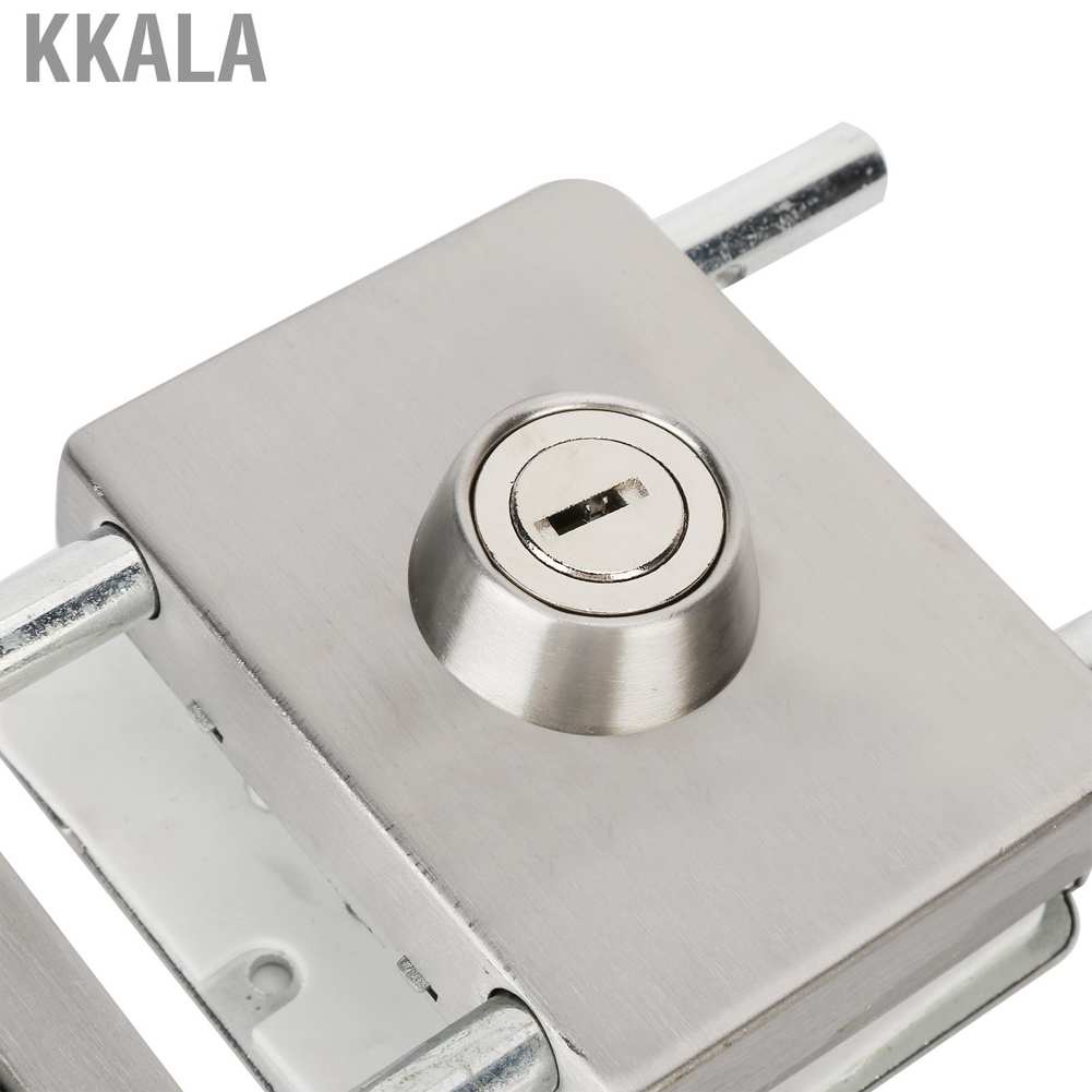 Bộ khóa cửa kính 10‐ 12mm bằng thép không gỉ kèm 3 chìa khóa tiện dụng cho gia đình/ văn phòng