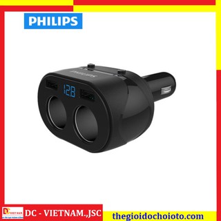 Bộ Chia Tẩu Sạc-Ô Tô-Cao Cấp-Chính Hãng-Philips-DLP3521N -  Hàng Cao Cấp