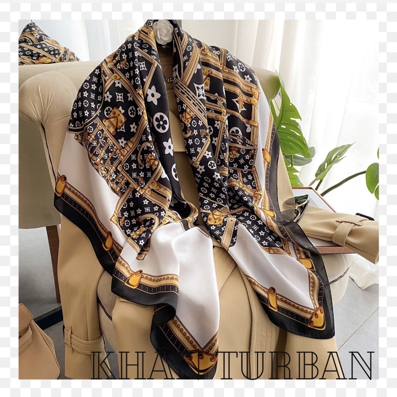 Khăn turban vuông choàng cổ đa năng size 108x108cm