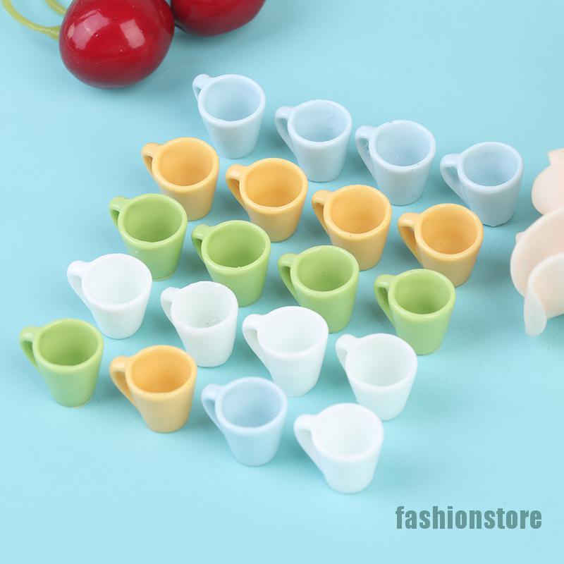 Set 4 Cốc Nước Mini Màu Sắc Ngọt Ngào Phong Cách Nhật Bản Dùng Làm Phụ Kiện Chụp Ảnh Cho Nhà Búp Bê