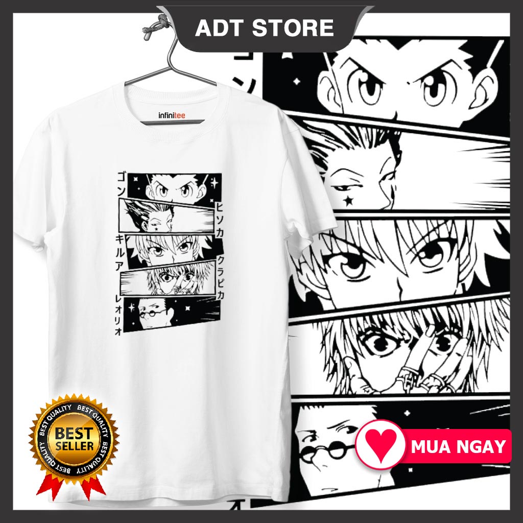 Top 4 Mẫu Áo Phông Anime Shirt Killua Zoldyck Hunter X Hunter mẫu mới cực chât siêu HOT