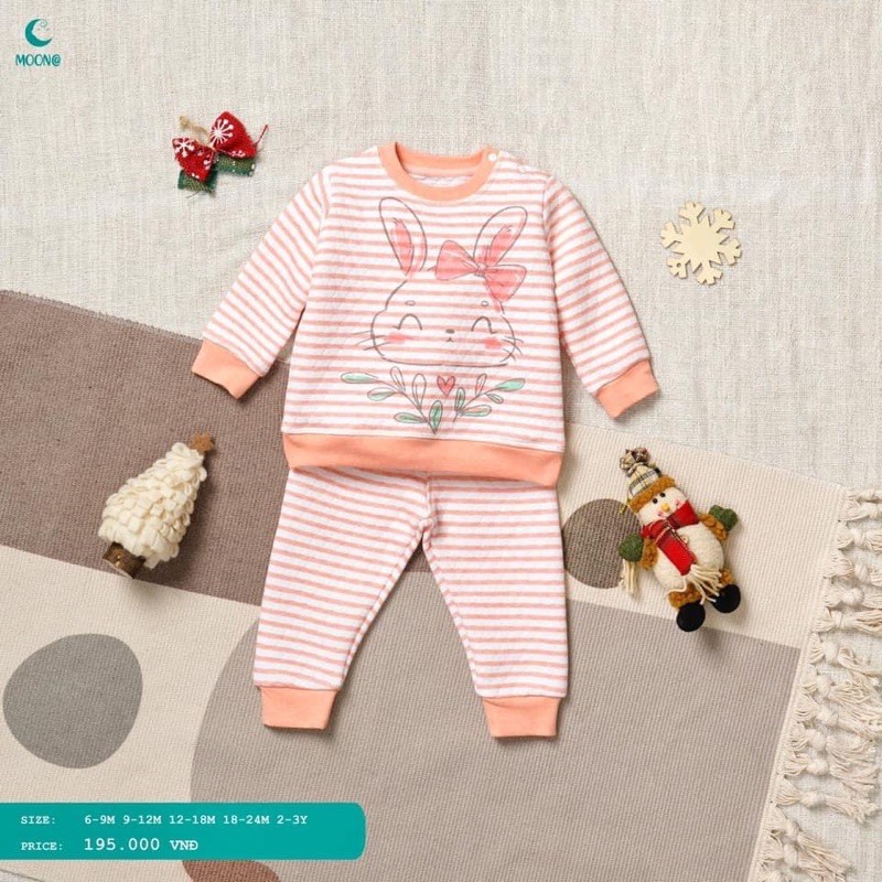 Bộ trần bông cài vai moon (6m-3y)